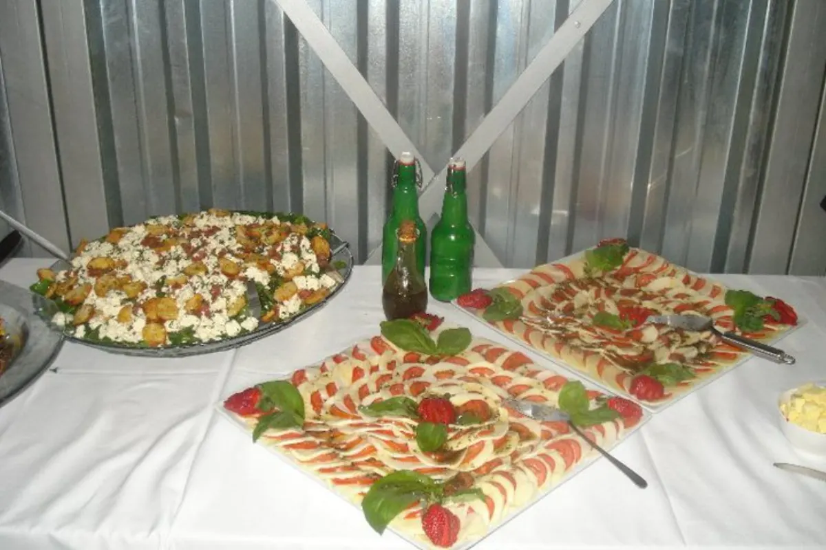 Catered buffet table at an estate function in Fourways